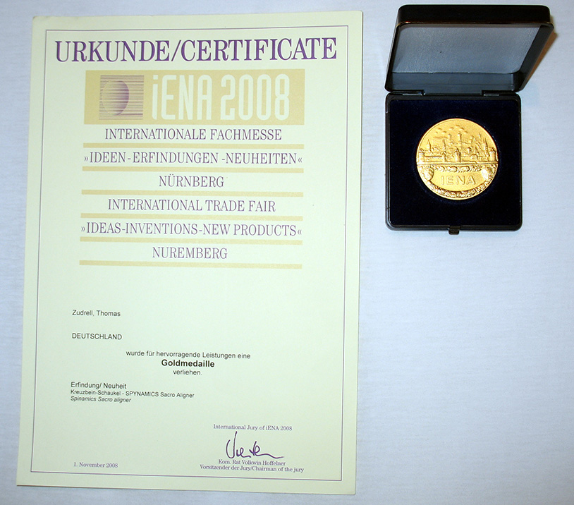 iena certificate gold medal thomas zudrell